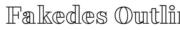 Fakedes Outline font preview